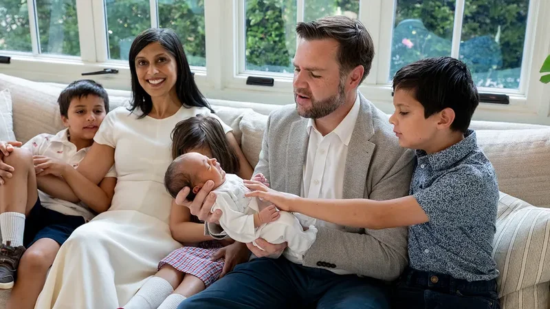 Second lady Usha Vance gets candid about new baby, juggling four children and motherhood