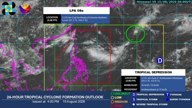 'Habagat' rains expected anew in parts of Luzon Sunday afternoon