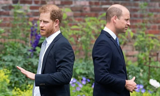 'William would find it very hard to meet Harry, even to honour Diana's memory': They swore 'no amount of hurt would interfere in carrying on their mother's legacy together'... but pals tell royal author PHIL DAMPIER how Duke is 'the past' for future King
