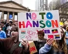 Australian students shun calls to stay in school as anti-Hanson protests gather across country