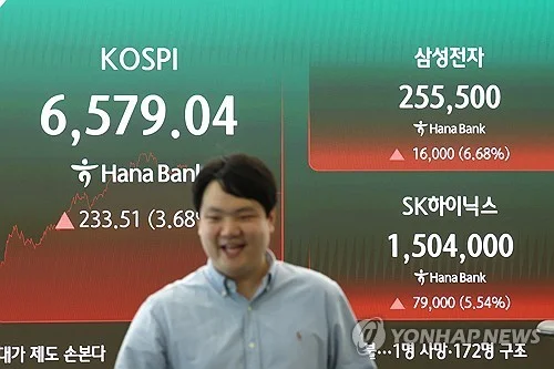 (LEAD) Seoul shares up sharply higher for 3rd day on chip rally