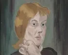 Iris Murdoch artworks from secret room go on display – including self-portrait