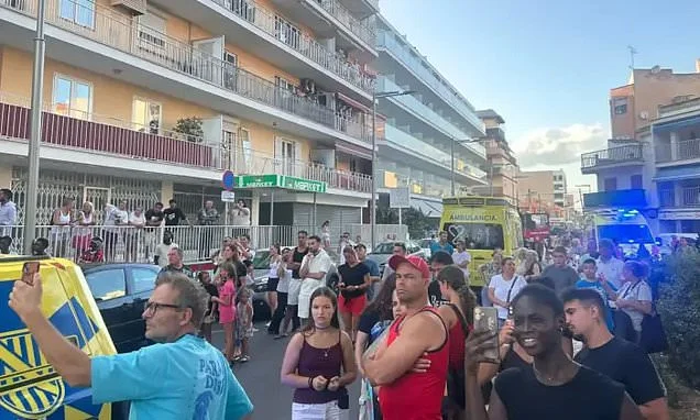 Huge blaze breaks out at Majorca holiday resort leaving five injured and several trapped inside apartment block