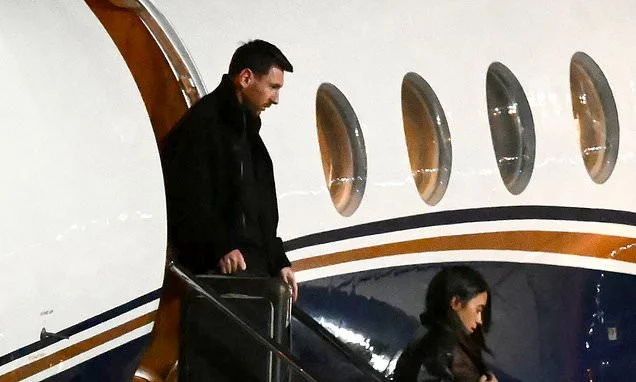 Lionel Messi lands back in Rosario after father Jorge's death at 68... as Inter Miami teammate pays heartfelt tribute during game