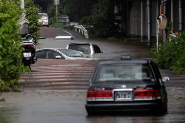 Japan’s Chiba deals with removing abandoned cars after record rainfall