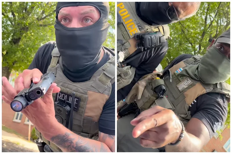 ICE agent caught on video pulling gun on woman for exercising her First Amendment rights