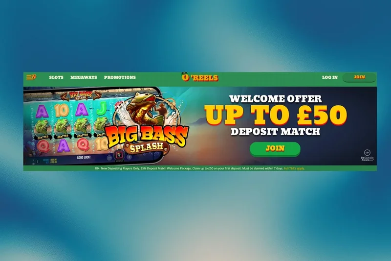 O’Reels Casino promo code: Matched deposit up to £50 for new customers