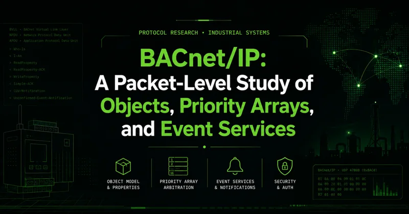 BACnet/IP: A Packet-Level Study of Objects, Priority Arrays, and Event Services