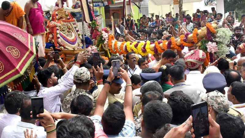 Chamundeshwari Vardhanti celebrated with religious fervour in Mysuru