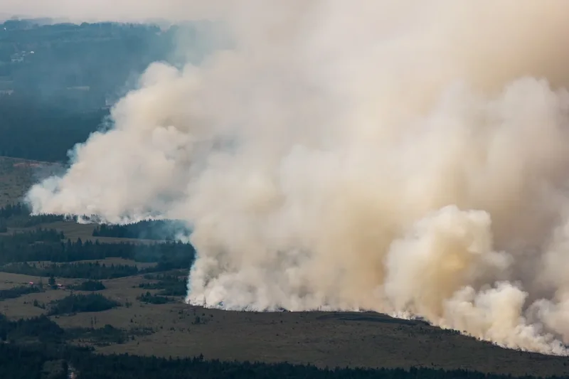 Hundreds evacuated as fire in Belgium’s biggest nature reserve doubles in size