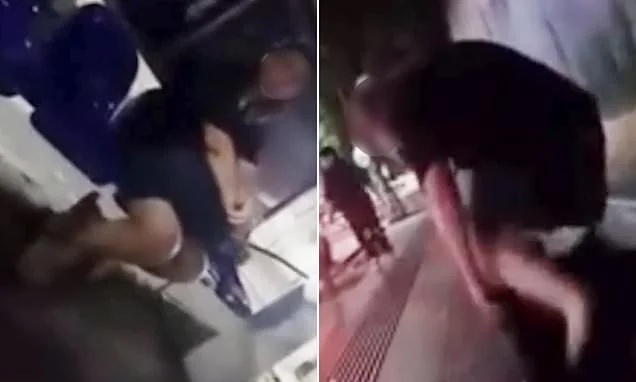 Moment Iranian morality police force woman to cover her bare legs with trousers as new hijab crackdown sees dozens of cafes and gyms sealed off