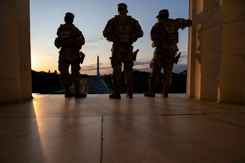 A year in, thousands of armed troops have quietly become a fixture of D.C. life