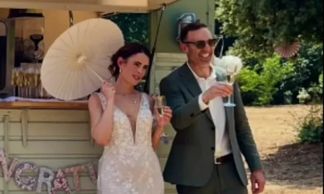 Footballers Wives' star Susie Amy is married: Actress ties the knot with partner of eight years in surprise countryside wedding
