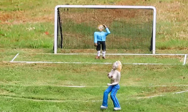 Model village reinstates topless streaker following huge public backlash (and she's even raising money for a breast cancer charity!)