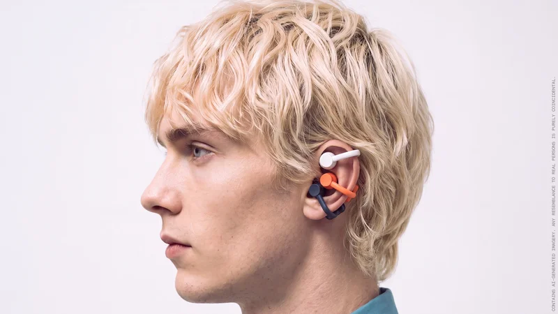 These $99 open-ear earbuds ditch touch controls for a rotating dial on the case