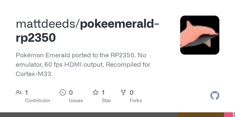 Show HN: Pokémon Emerald Ported to Raspberry Pi Pico 2