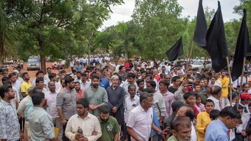 Residents seek permanent measures to prevent discharge of toxic industrial effluents into Guruganga stream near Humnabad