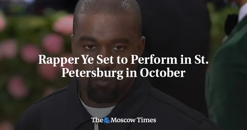 Rapper Ye Set to Perform in St. Petersburg in October