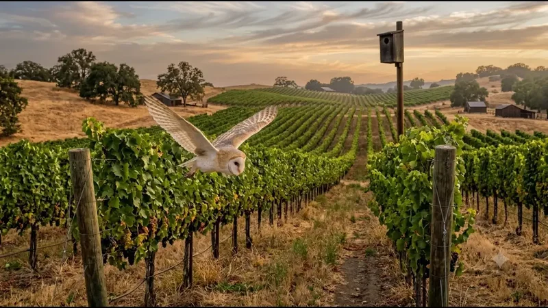 California vineyards use owl boxes to cut rodents by up to 52%