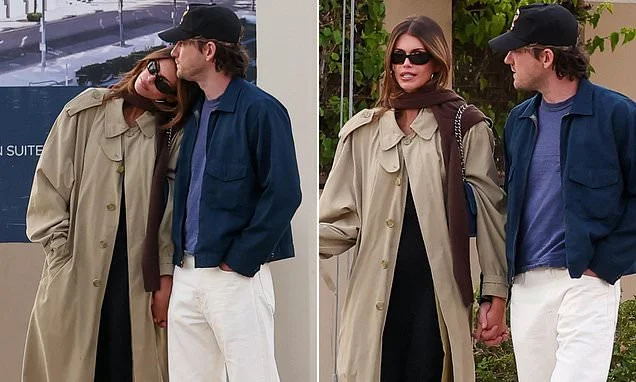 Kaia Gerber, 24, gets cozy with boyfriend Lewis Pullman, 33, after claiming she 'gave up everything' for her older exes Austin Butler and Jacob Elordi