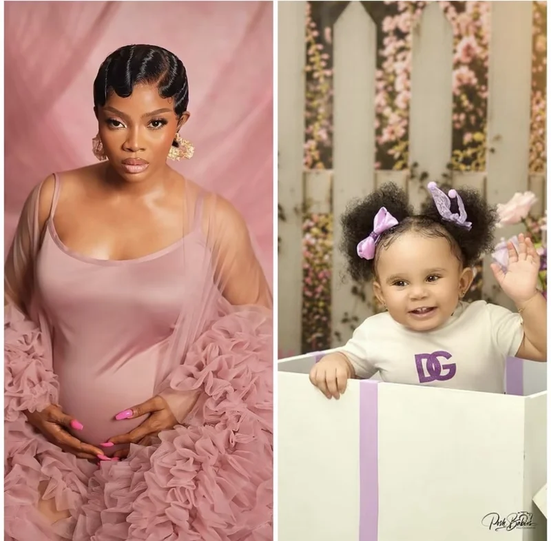 Toke Makinwa finally reveals daughter’s face