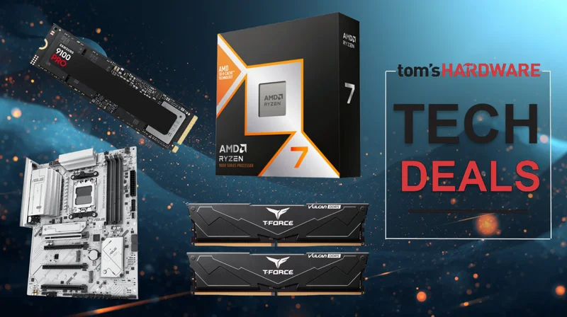 Score all the essentials of a great gaming PC for only $983.98 — $155 savings nets 9800X3D, 1TB Samsung 9100 SSD, 16GB of DDR5 RAM, Asus B850 motherboard, and free MSI AIO
