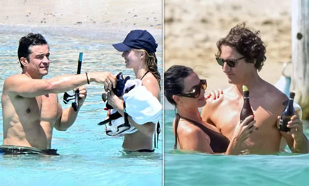 Katy Perry and Orlando Bloom's ditch joint 'blended family' breaks as pair take separate child-free holidays with their new partners Justin Trudeau and Luisa Laemmel