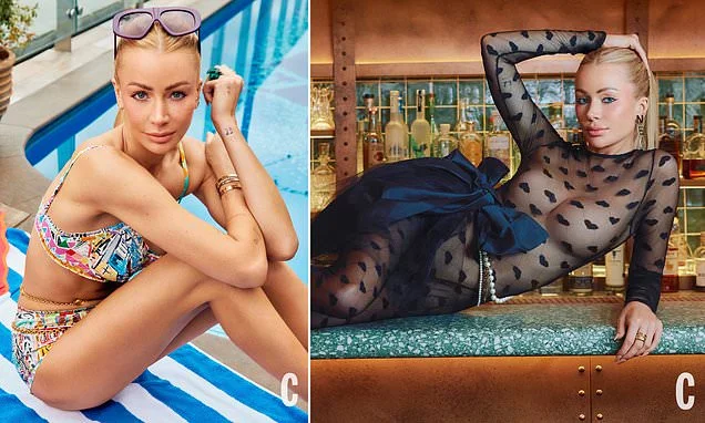Olivia Attwood wows in a sheer bodysuit and poses in a bikini as she opens up on 'sham' marriage to Bradley Dack and relationship with Pete Wicks in Cosmopolitan shoot