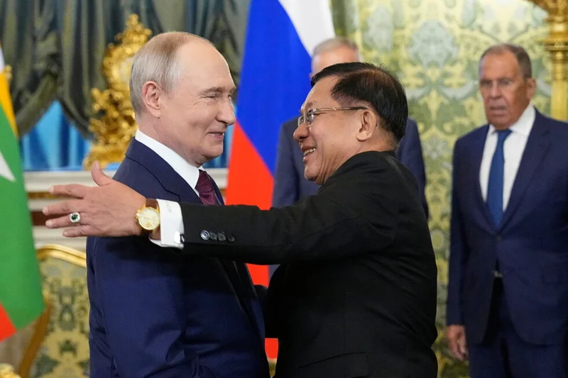 Putin hosts Myanmar’s leader for talks on deepening their relationship