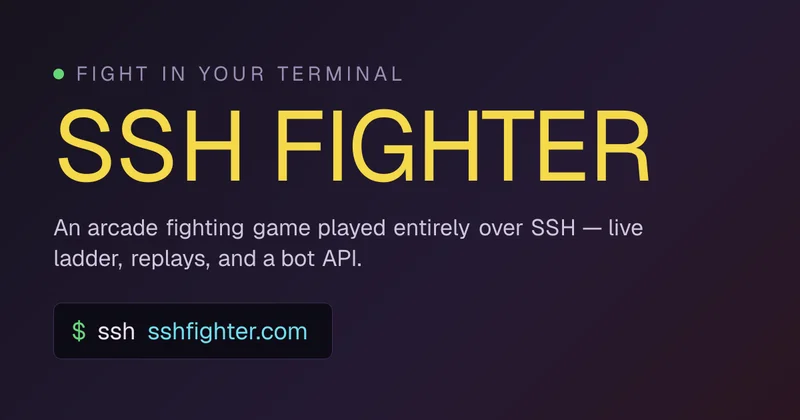 An arcade fighting game over SSH