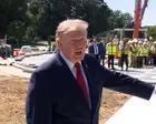 Trump talks about grass as he shows off White House renovations – video
