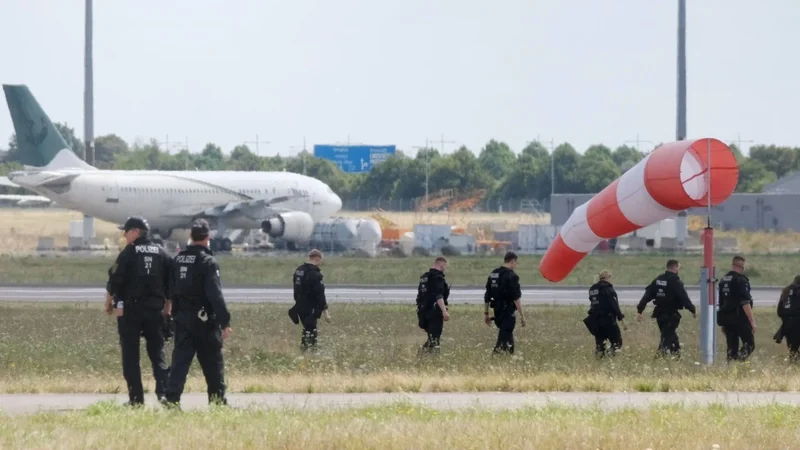 Bus driver kicked explosive drone out of the air at German airport