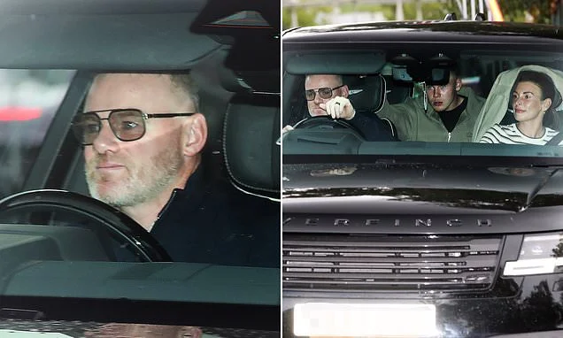 Wayne Rooney shows off the results of his nose job and models trendy new specs as he and wife Coleen leave the football training ground