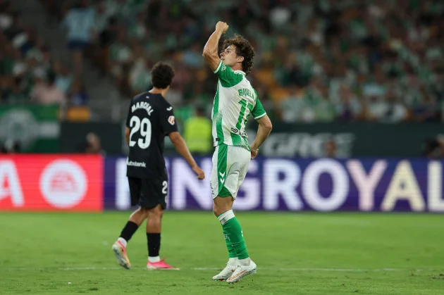 Troy Parrott watches on as Real Betis win La Liga opener