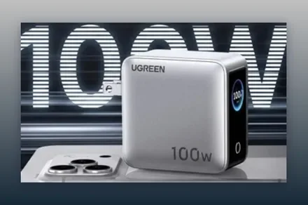 Ugreen’s latest travel adapter packs 100W, four ports, and a screen into one charger