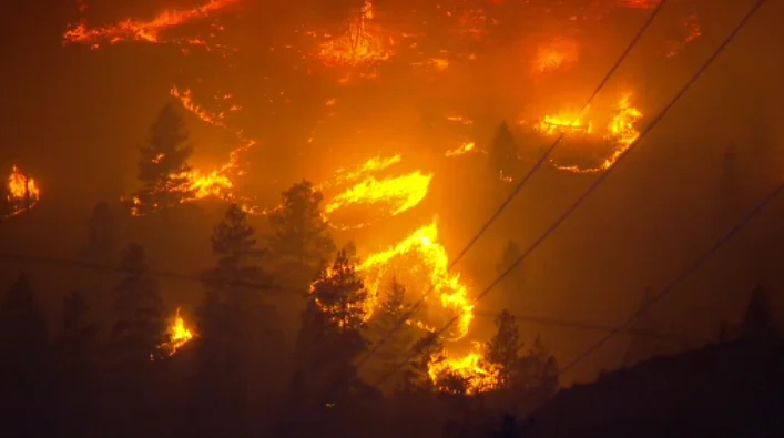 Video shows rapid night growth of Bald Range fire near Summerland
