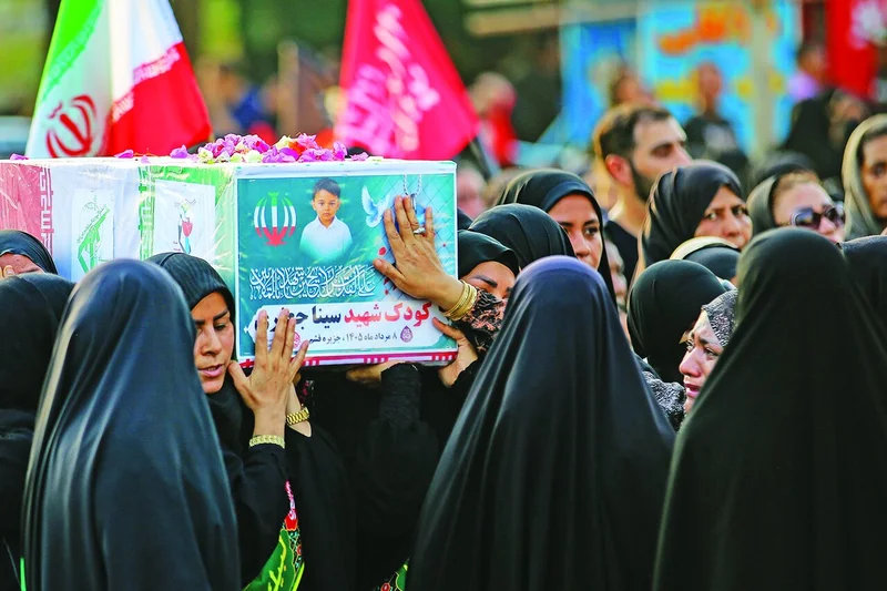 Funeral held for family killed in US strike on Iran's Qeshm Island