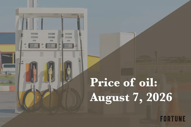 Current price of oil as of August 7, 2026