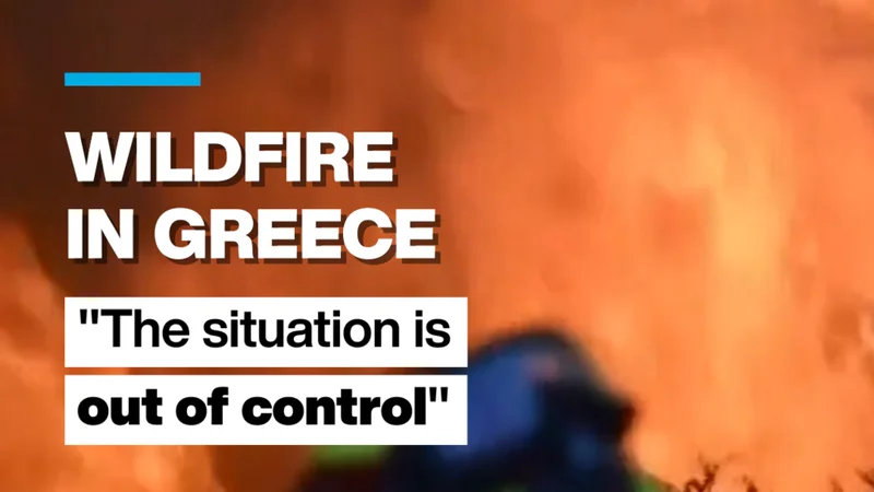 "The situation is out of control": Greek firefighters battle wildfire for fourth day