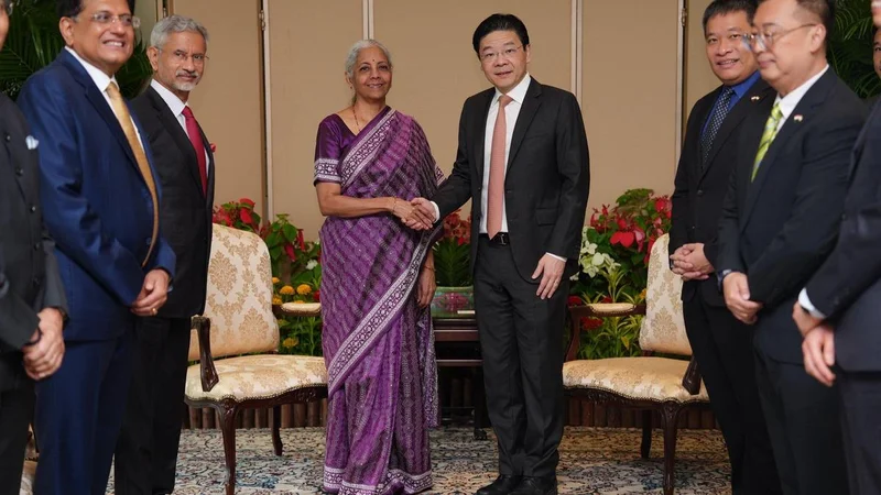 Sitharaman-led ministerial delegation meets Singapore PM Lawrence Wong