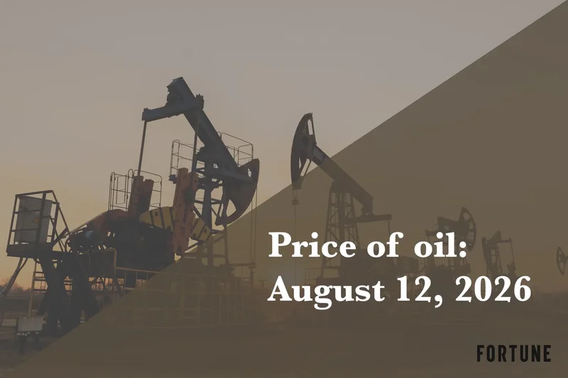 Current price of oil as of August 12, 2026