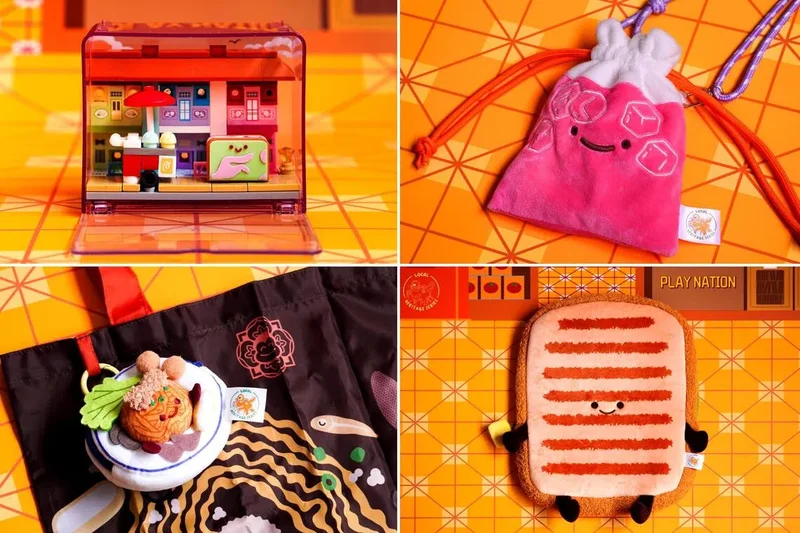 Bak chor mee plushie, iced bandung bag, SG61 building block sets celebrate local heritage