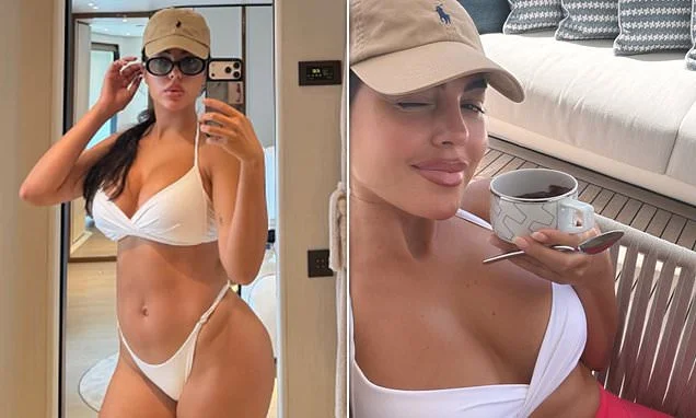 Georgina Rodriguez displays her unbelievable figure in a white bikini and declares she 'loves her curves' in powerful body positivity post - days before marrying Cristiano Ronaldo