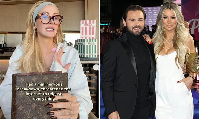 Olivia Attwood reveals she had a 'mini nervous breakdown' before drunkenly promising to share screenshots about her cheating ex as she jokes 'what else shall I do... marriage, shave my head or get a neck tattoo?'