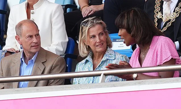 Sophie and Prince Edward join Dame Denise Lewis at the European Athletics Championship in Birmingham - as their dapper son James, Earl of Wessex, 18, gets the A-Levels he needs for university