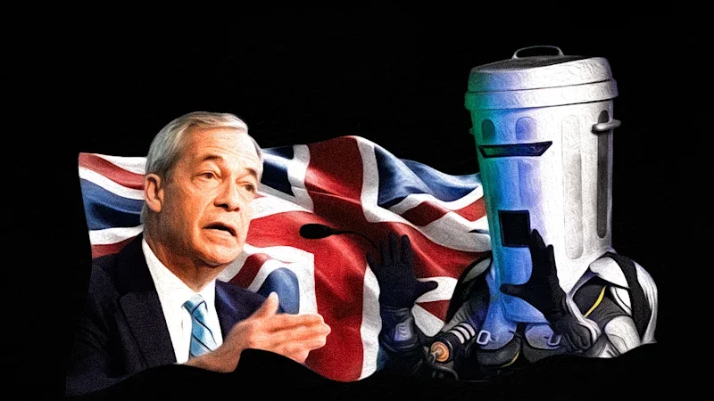 Farage began a political farce. Binface missed his chance