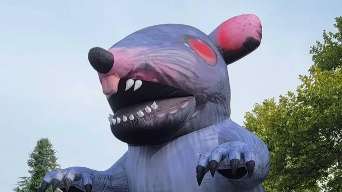 Xbox CEO Asha Sharma's internal playthrough of The Elder Scrolls 6 disrupted by a giant inflatable rat, as Bethesda union protests cuts