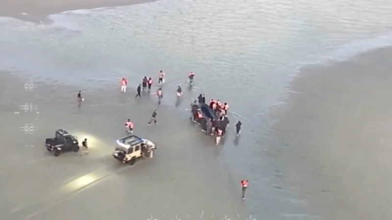 Migrants clash with French police as they attempt to cross the Channel