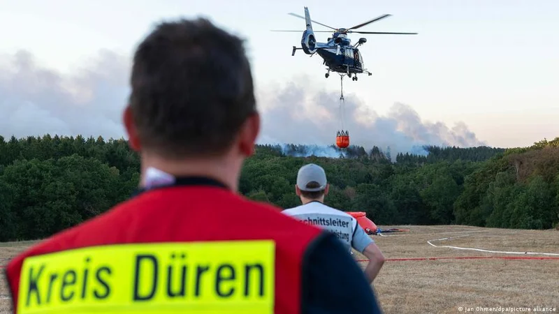 Germany news: Wildfire forces evacuations in western woods
