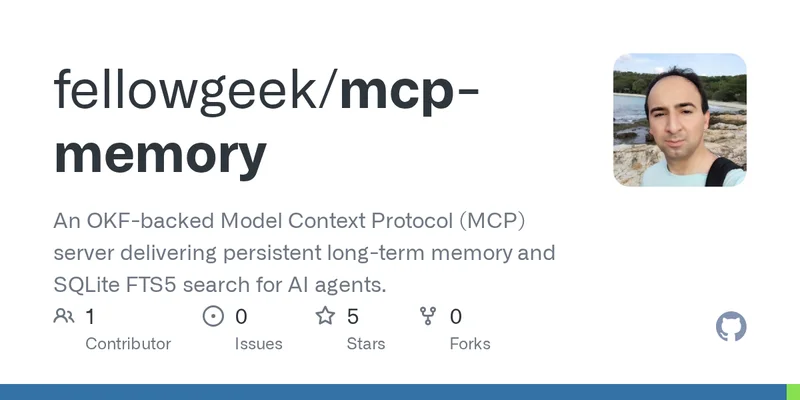 Show HN: MCP Memory – Fast Agent Memory Using Google's OKF and SQLite FTS5